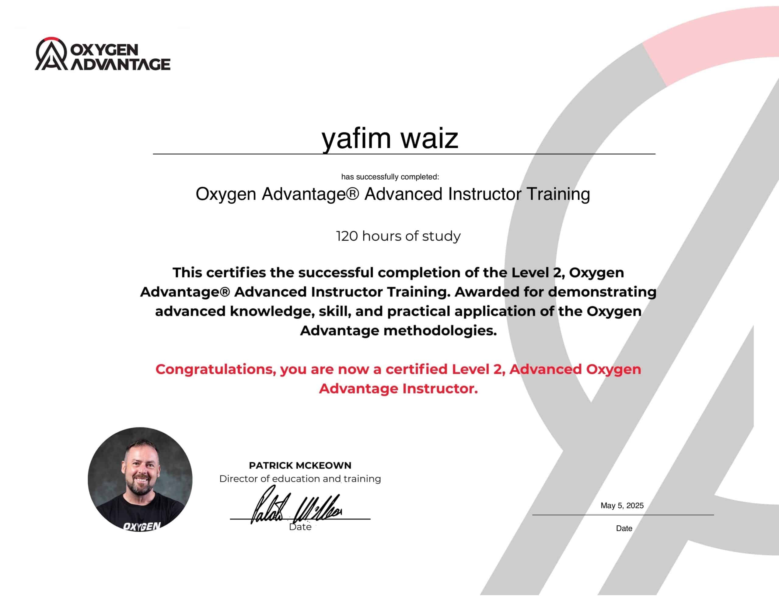 מדריך נשימה פונקציונאלית מתקדם לפי שיטת oxygen advantage